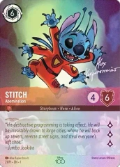 Stitch - Abomination - 21/P1 - EN1 (Alternate Art) Disney 100